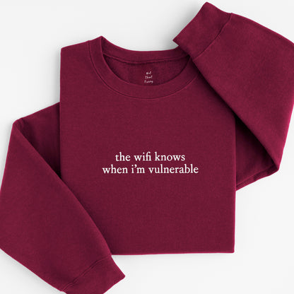 the wifi knows sweatshirt